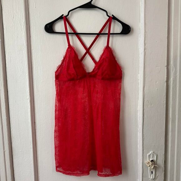 No tag Tops - Red camo top dress mesh Lace Lingerie babydoll Romantic‎ Whimsigoth dark fairy